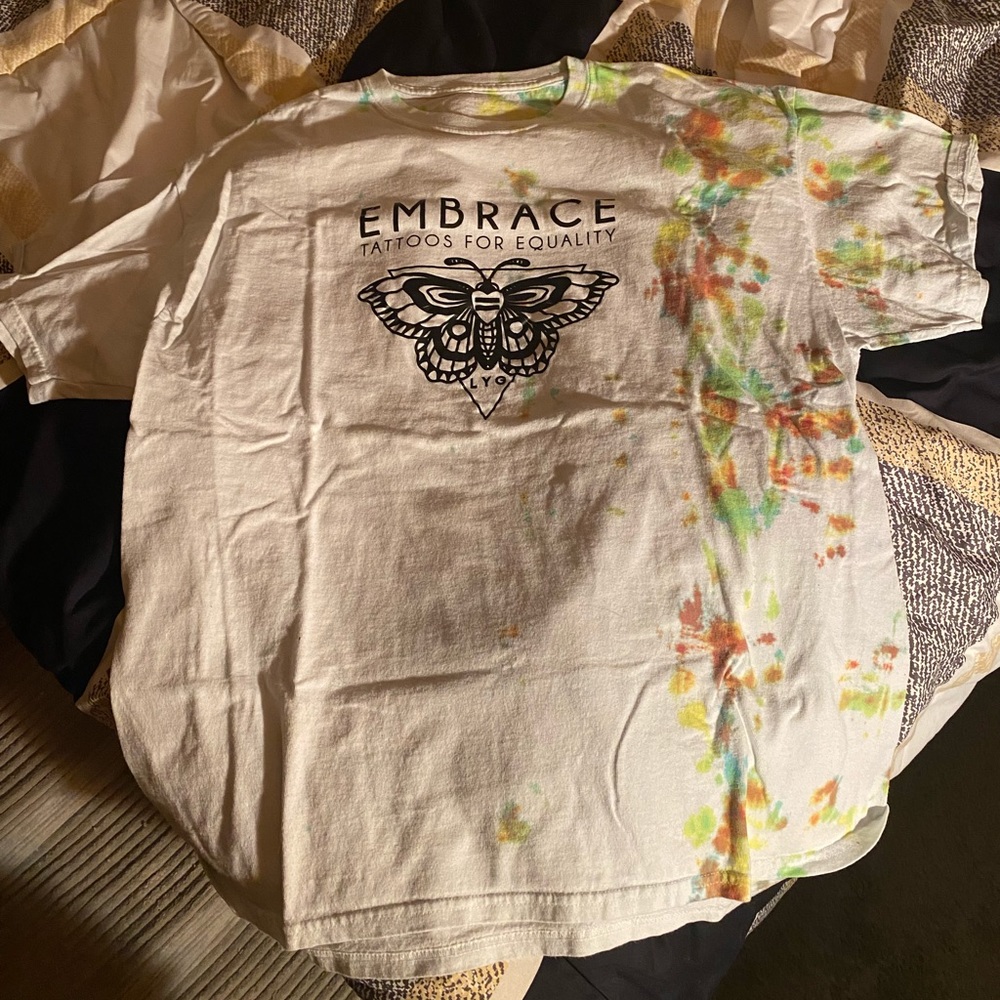 Tattoo shop shirt tie dye size XL